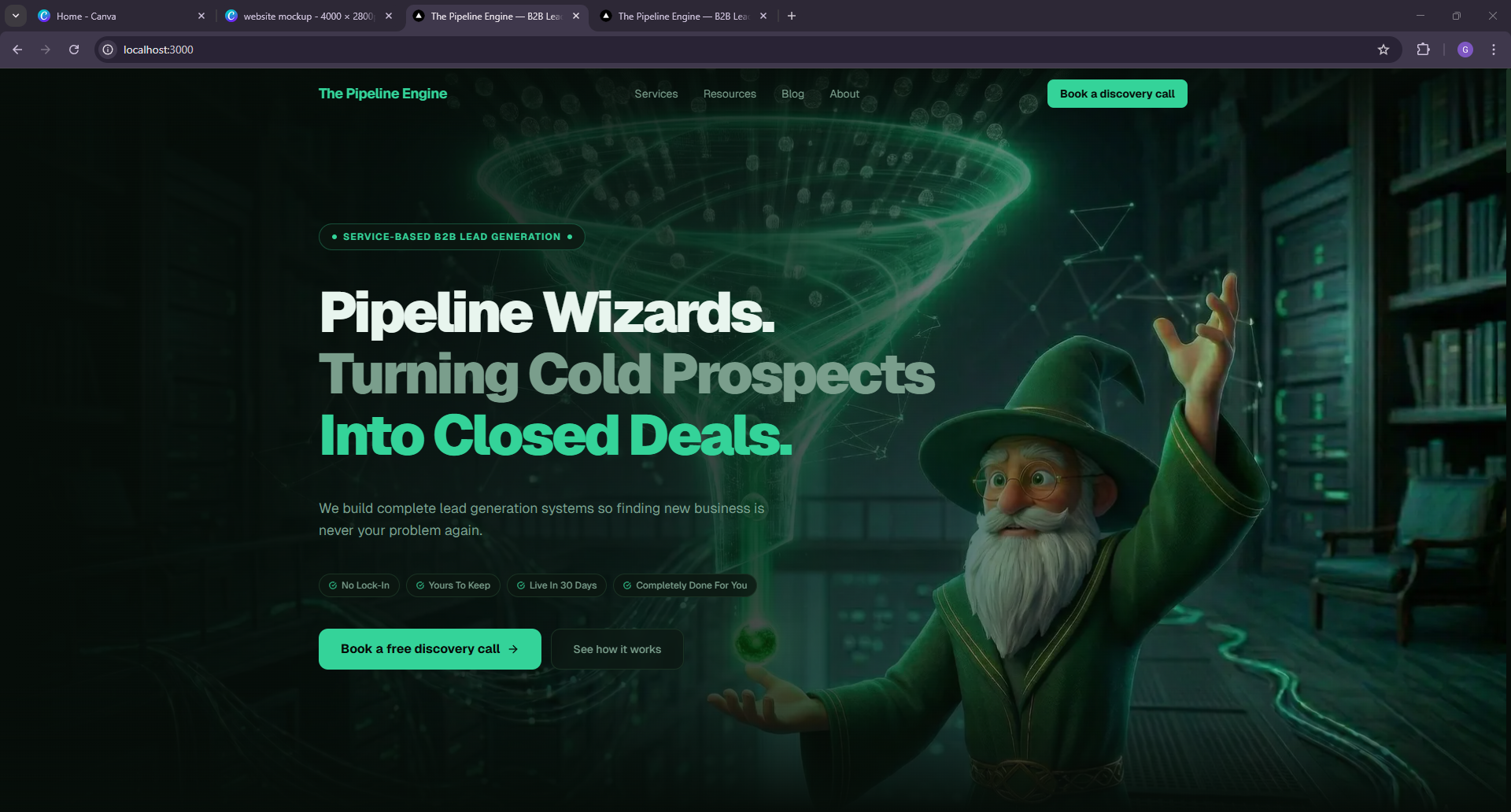 Professional website built by 1WeekSites shown on desktop, laptop and mobile